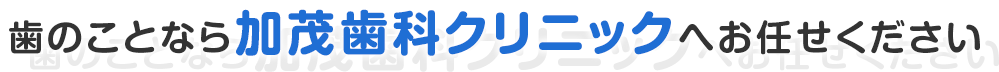 歯のことなら加茂歯科クリニックへお任せください